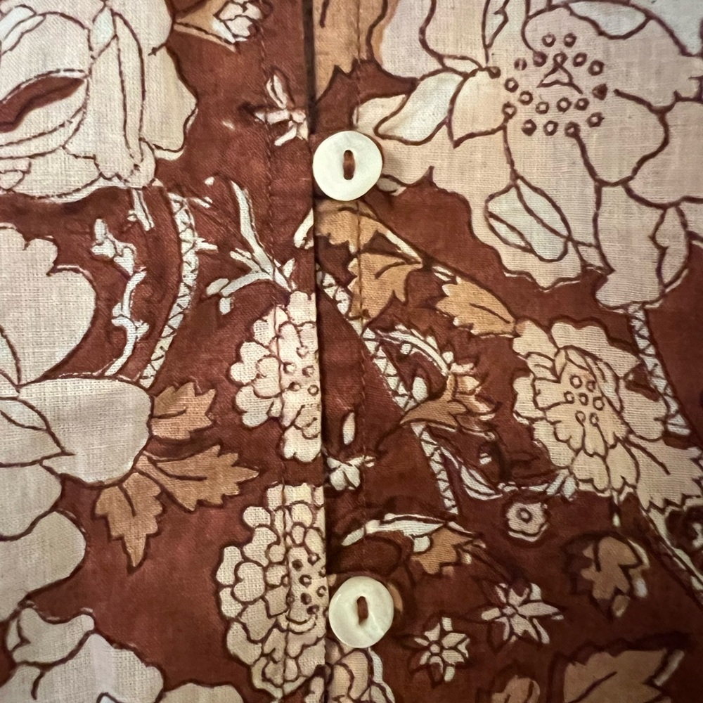 CLEOBELLA Nasir Button Up Shirt Floral Top Organic Cotton Blouse NWT Large - Picture 8 of 14